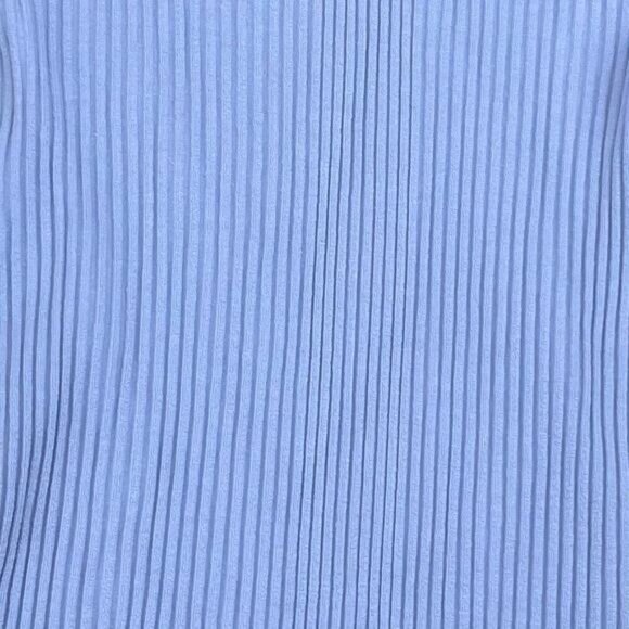 NWT ZARA Halter Neck Ribbed Knot Detail Dress Sz Medium Sky Blue - Picture 6 of 6